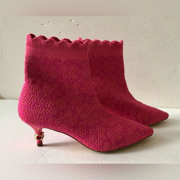 JEWEL BOOTIE COACH WOMEN'S SIZE 5.5 B KNIT UPPER PINK RUBBER OUTSOLE PULLON, - Picture 5 of 15